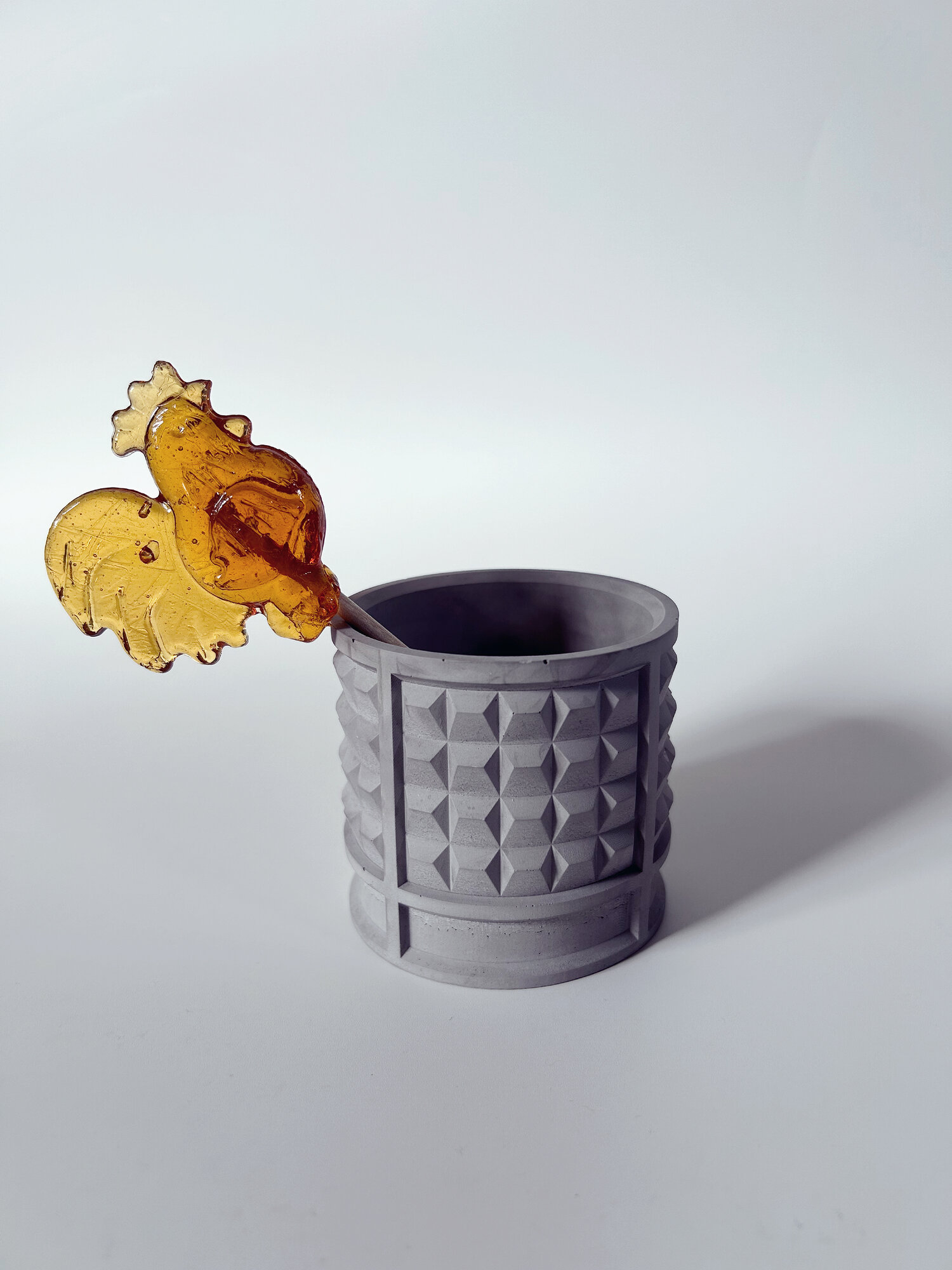 Кашпо органайзер  Забор ПО 2   гипс  настольный  светлый гранит