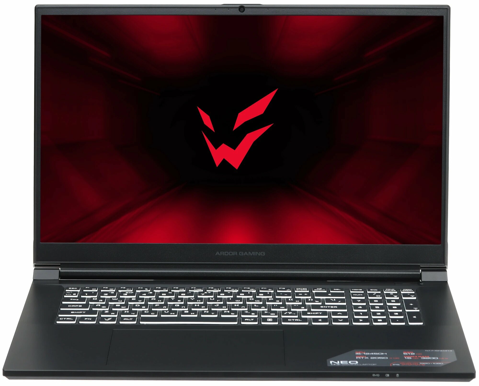 17.3" Ноутбук ARDOR GAMING NEO N17-I5ND413, 1920x1080, IPS, Intel Core i5-12450H, RAM 16 ГБ, SSD 512 ГБ