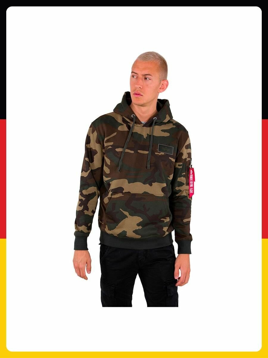 Худи ALPHA INDUSTRIES, размер _3XL, , коричневый