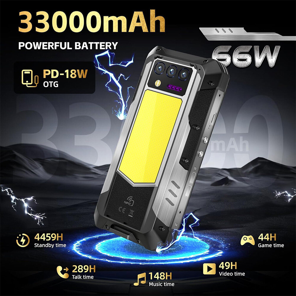 Oukitel Смартфон WP100 TITAN MediaTek Dimensity 7300 16/512 ГБ, черный — фото 1