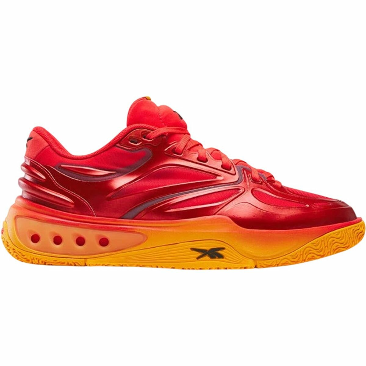 Кроссовки Reebok Engine A, полнота F (EU)/ на среднюю стопу, размер 9,5 US, черный, красный, оранжевый