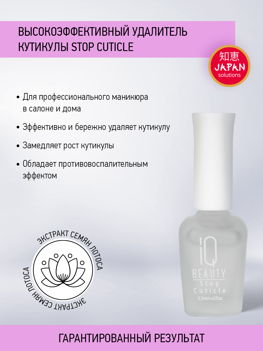 Высокоэффективный удалитель кутикулы IQ Beauty Stop Cuticle 125 мл