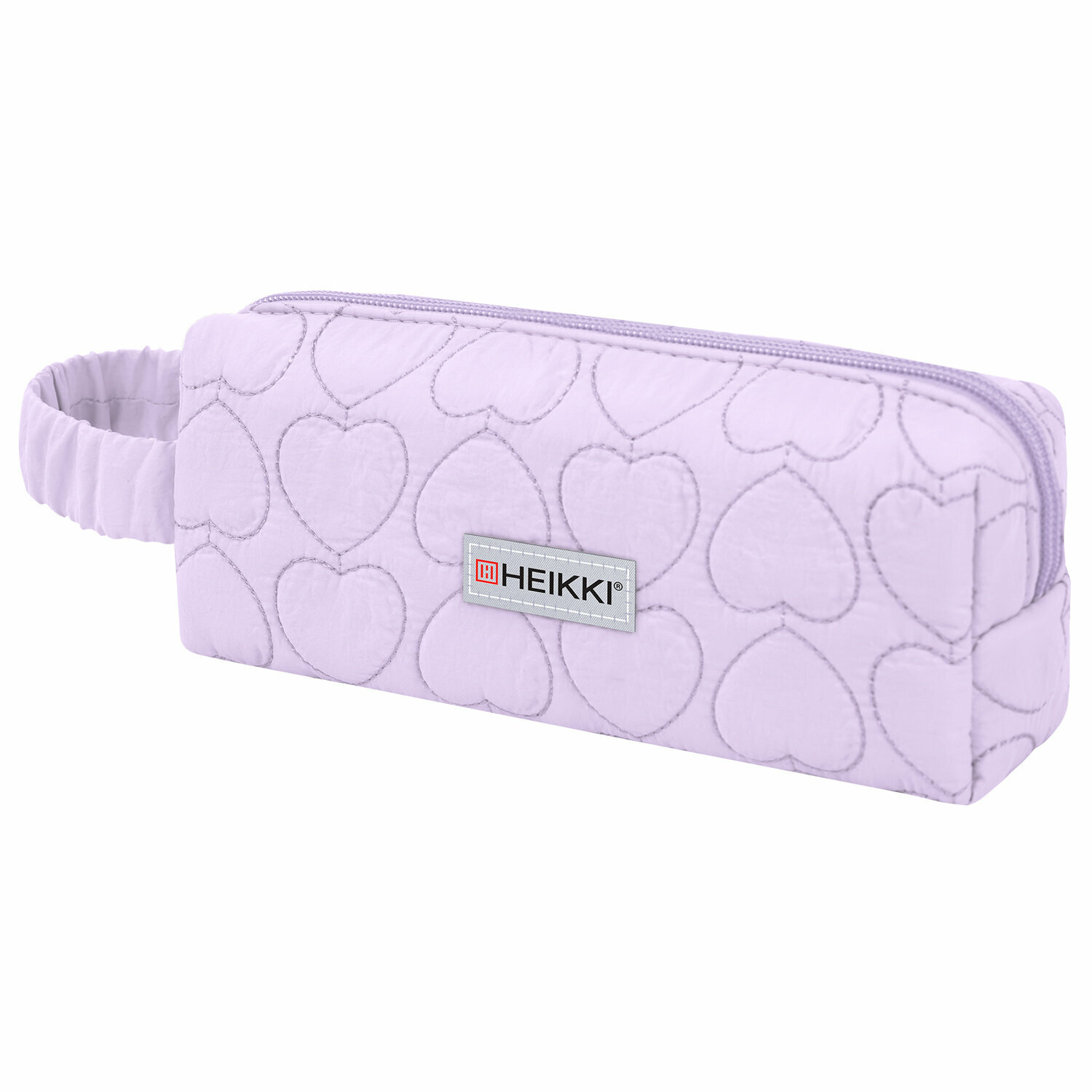 Пенал-косметичка HEIKKI с ручкой, 1 отделение, стеганый полиэстер, 21х8х5 см, фиолетовый