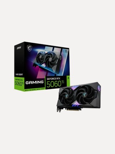 Изображение товара Видеокарта MSI GeForce RTX 5060 Ti 16G GAMING (G506T-16G), 16ГБ GDDR7, 128-bit, 28 Гбит/с, PCI-E Gen 5 x16, черная