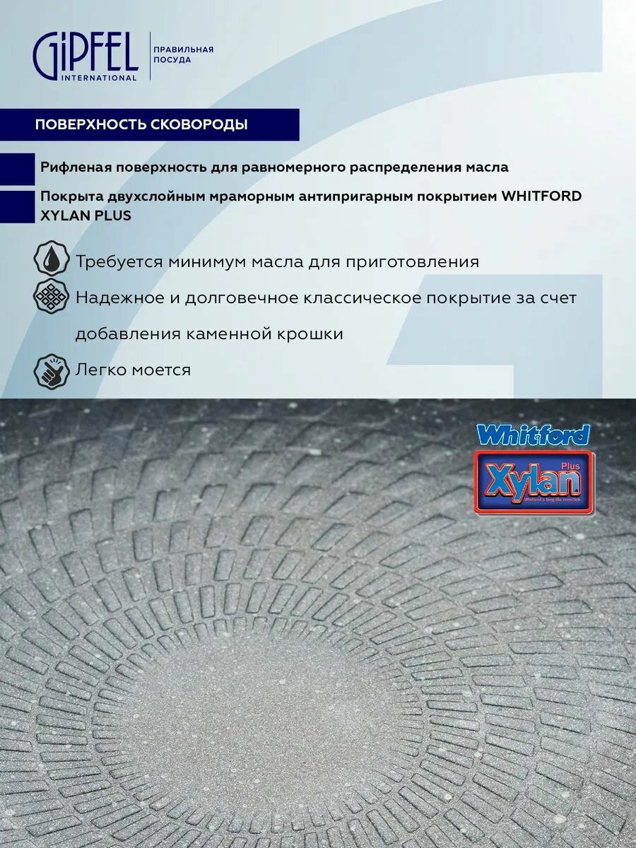 Алюминиевая сковорода Gipfel Proofet 2478 26 см, бакелитовая ручка, черный — фото 1
