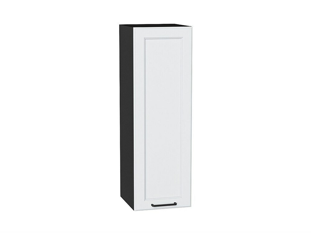 VVT Шкаф верхний с 1-ой дверцей Барселона Graphite, Белый, 920, 300 В*Ш*Г 920*300*324, фасад МДФ Белый, корпус Graphite Белый