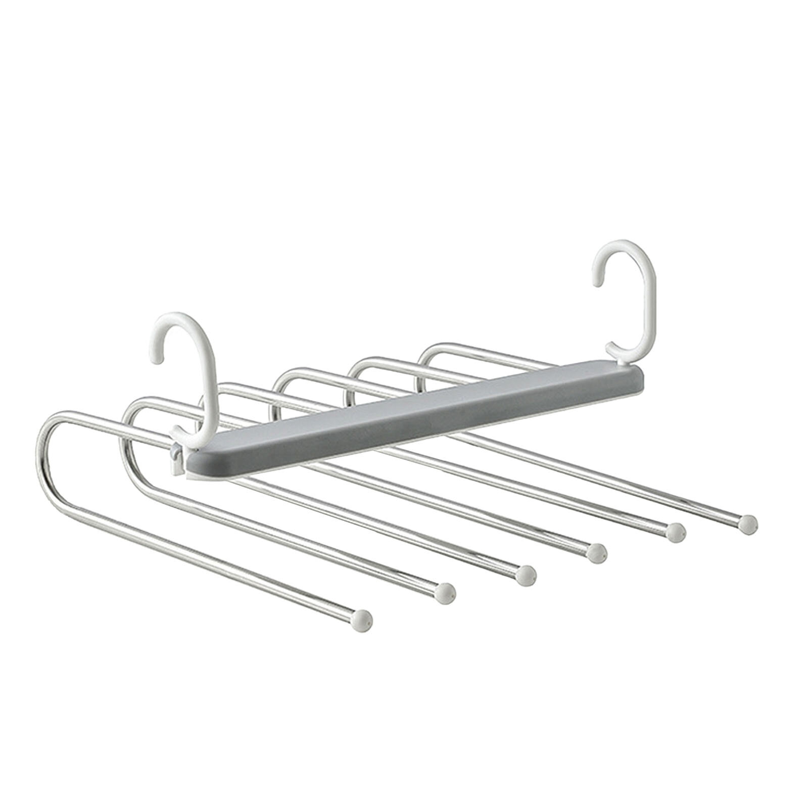 Складные брюки стойка 6 слоистые многофункциональные складные складные из нержавеющей стали вешалки для полотенец Организатор Серый