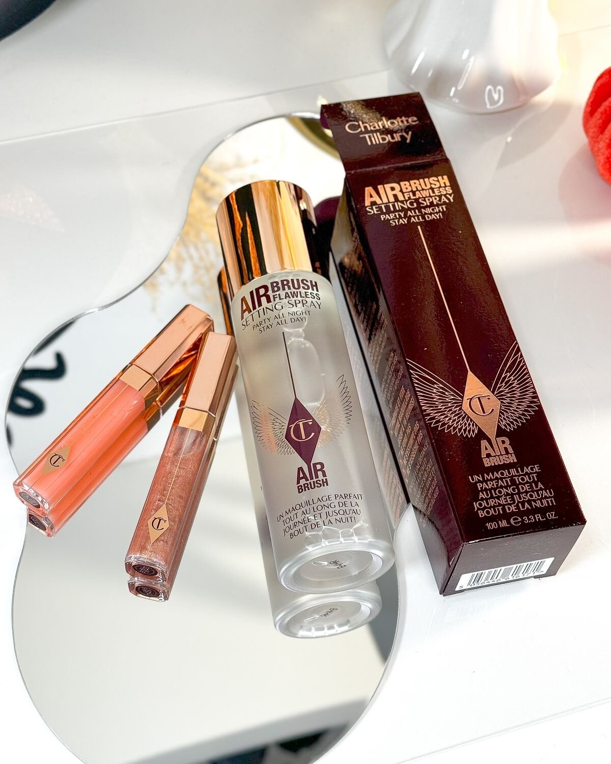 Спрей - фиксатор для макияжа, увлажняет, питает кожу лица, Charlotte Tilbury Air Brush, 100 мл