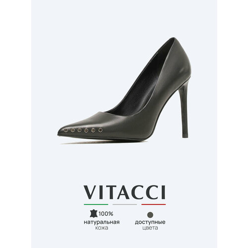 фото Туфли лодочки vitacci, размер 39, черный