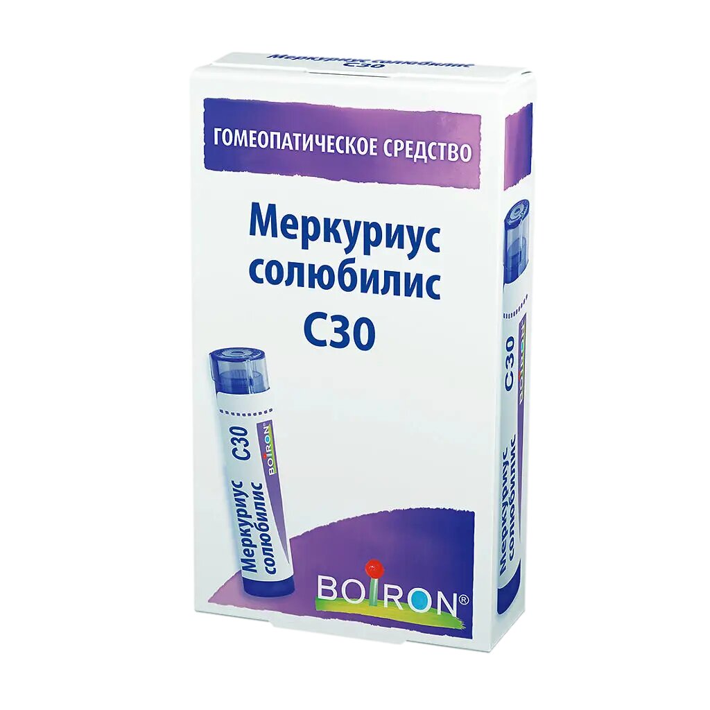 Меркуриус солюбилис C30 гранулы гомеопатические 4 г 1 шт фото