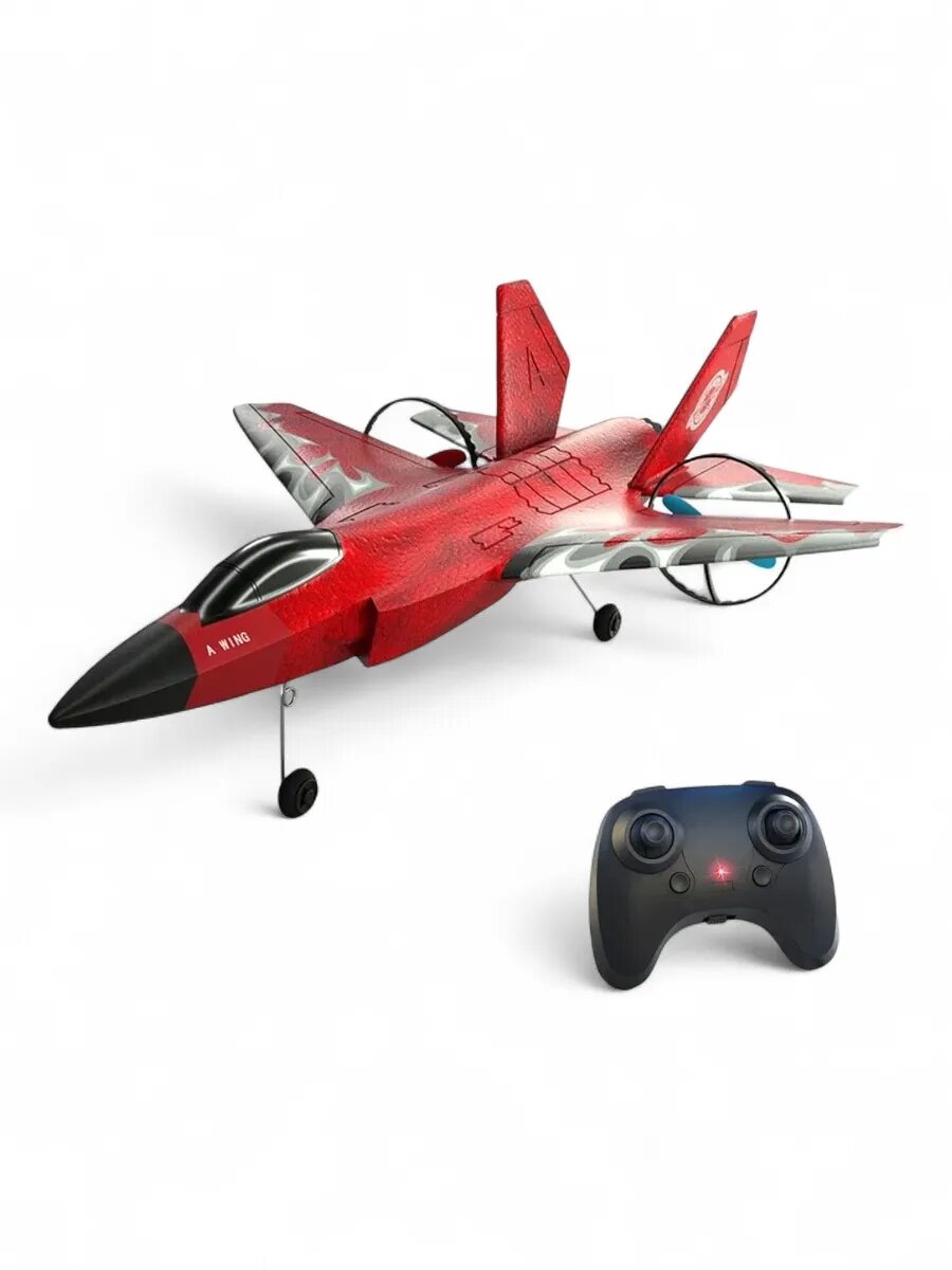 Радиоуправляемый самолёт CS Toys F35, светодиодная подсветка, красный