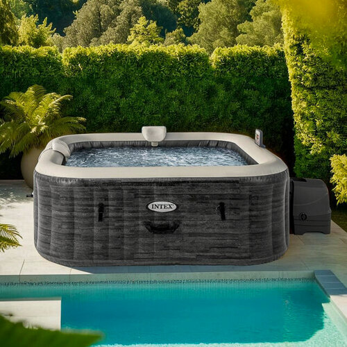 Изображение товара Надувной бассейн-джакузи Intex 28452 Greystone Deluxe 196*71 см, аэромассаж, подсветка, INTEX, 28452