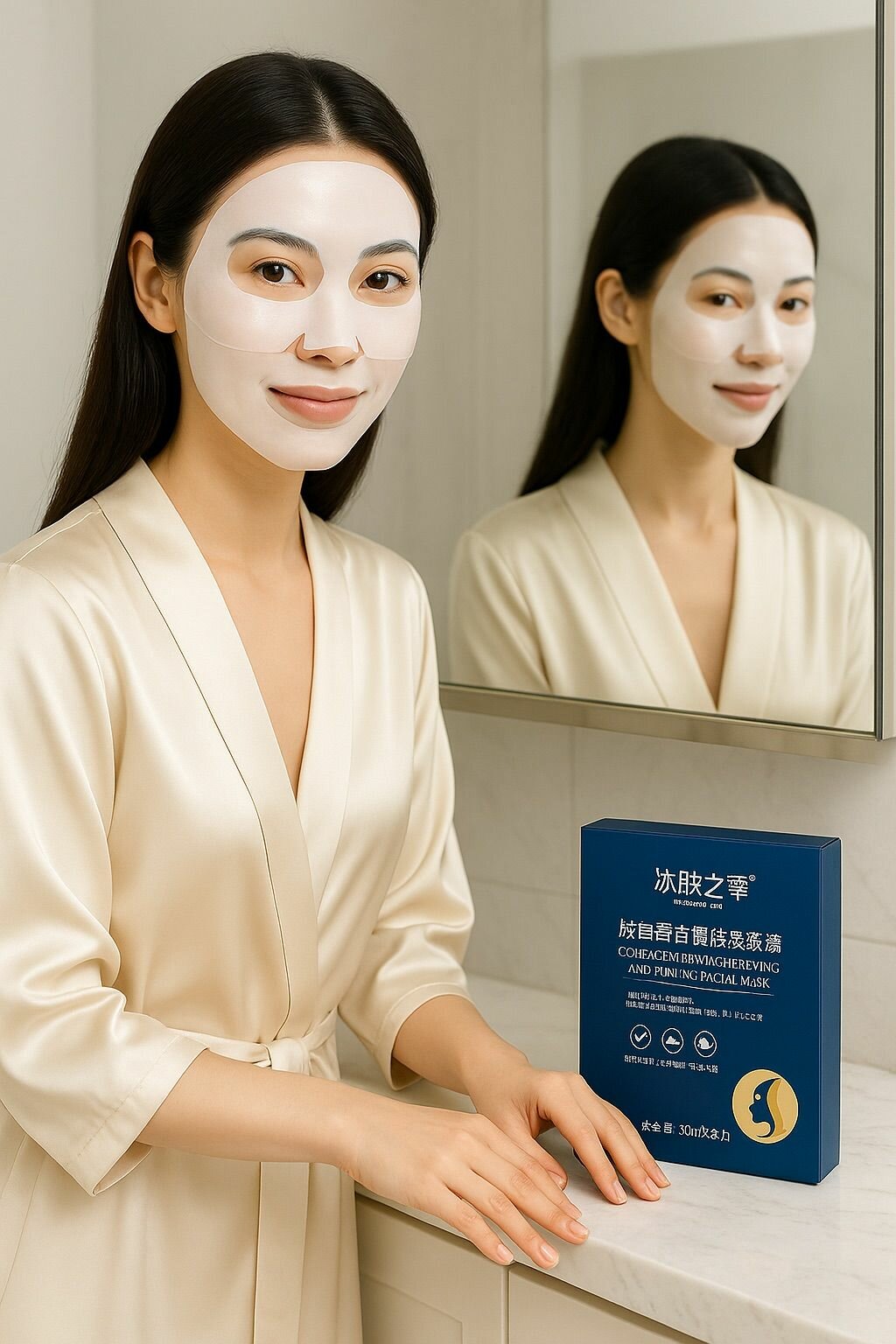 Гидрогелевые маски для лица с коллагеном 3 шт — фото 1