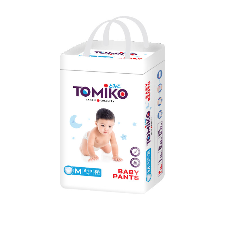 Подгузники-трусики Tomiko Premium Soft М, для малышей от 6-10кг, 58шт