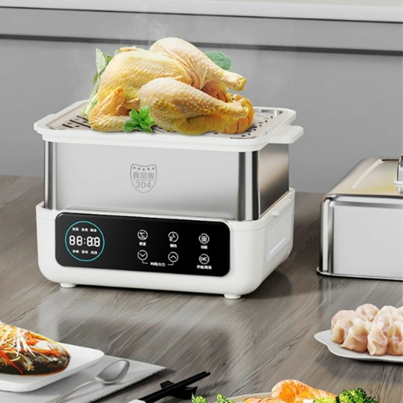 Картинки Xiaomi Пароварка электрическая Электрическая пароварка из нержавеющей стали Zhenmi, белый, серебристый