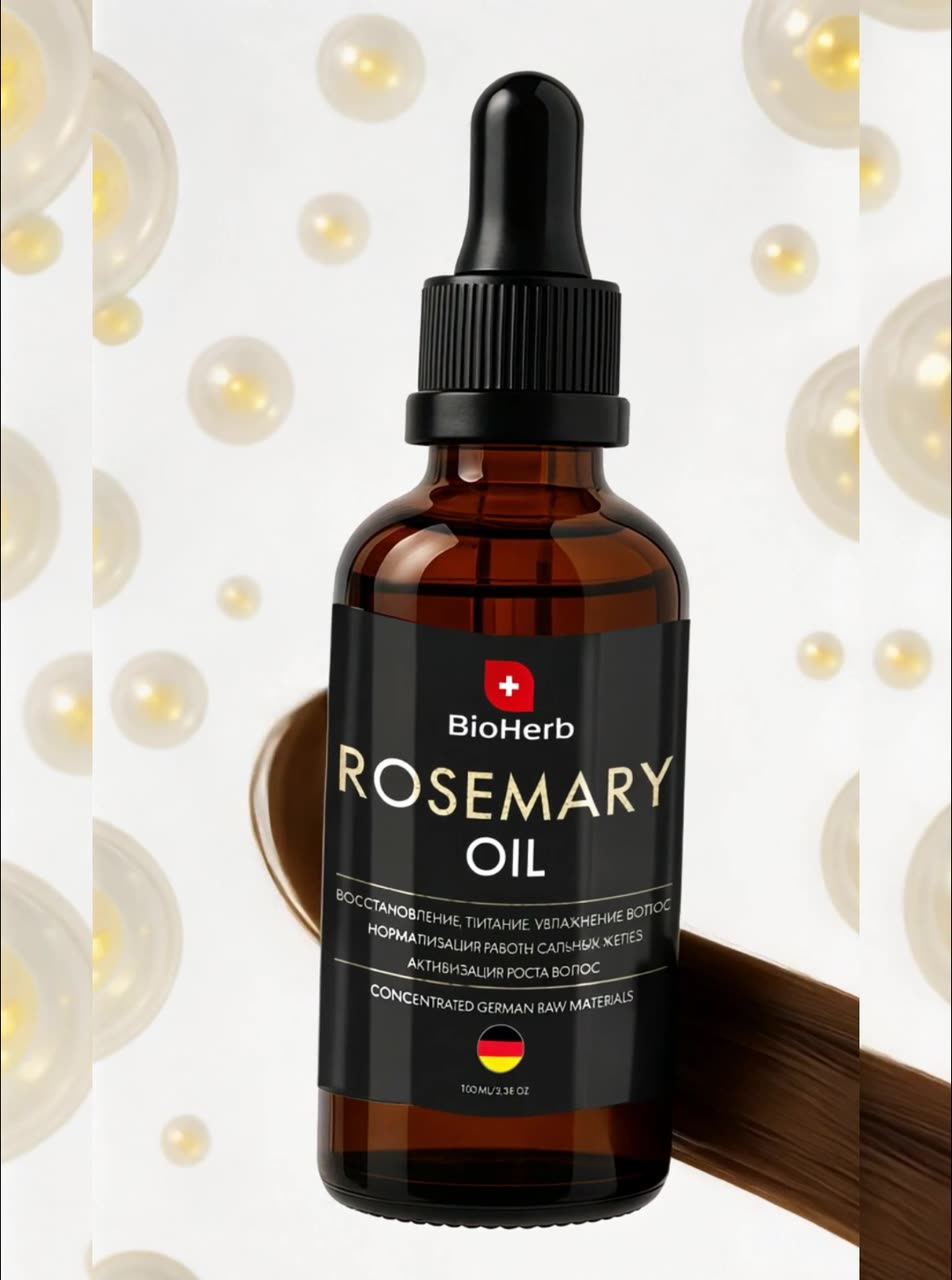 BioHerb Rosamary Essential Oil Концентрированное масло розмарина для волос , 30 мл — фото 1