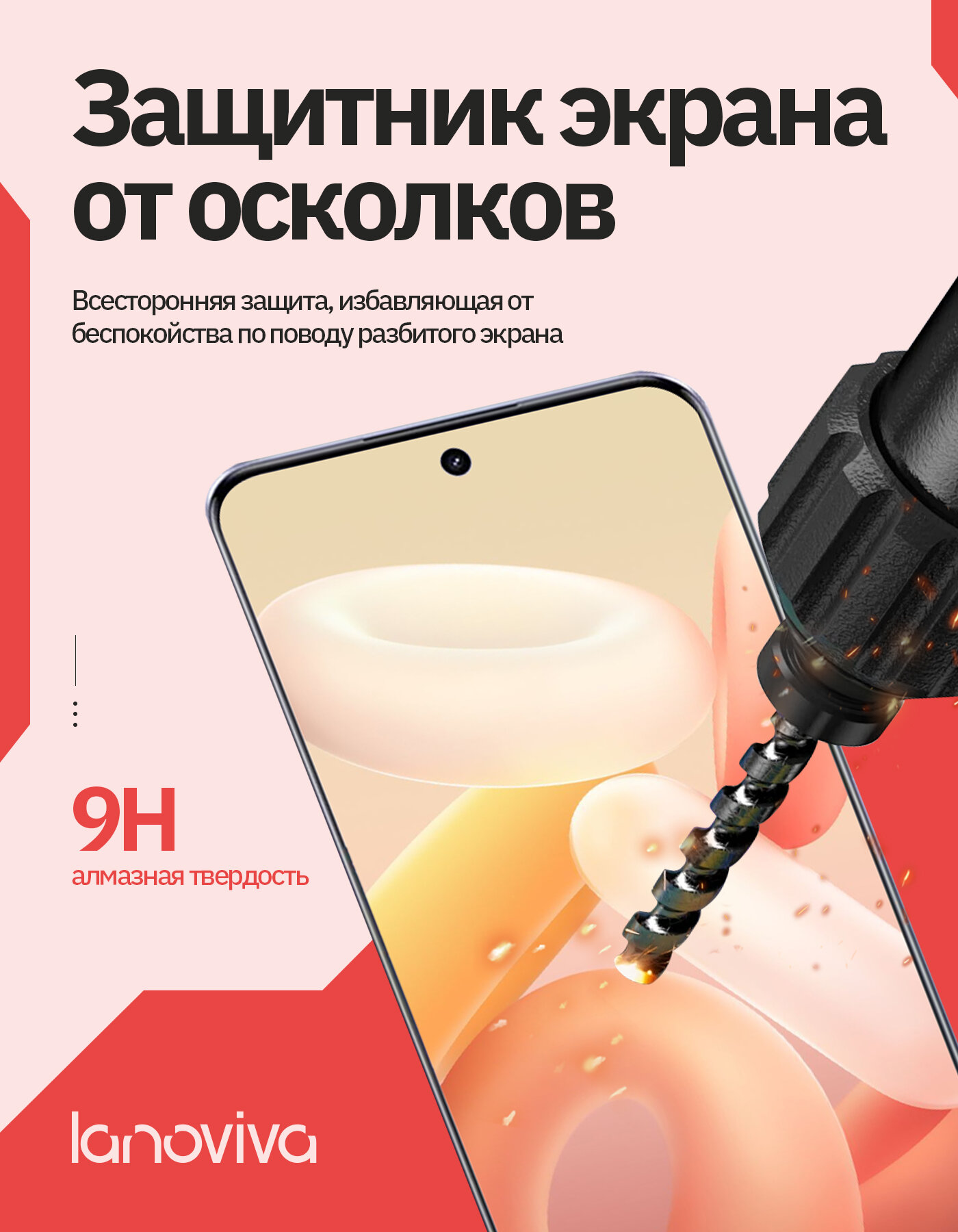 Защитное стекло Lanoviva на REDMI NOTE 14 Pro Plus + Подарок Защитная стекло для камер — фото 1