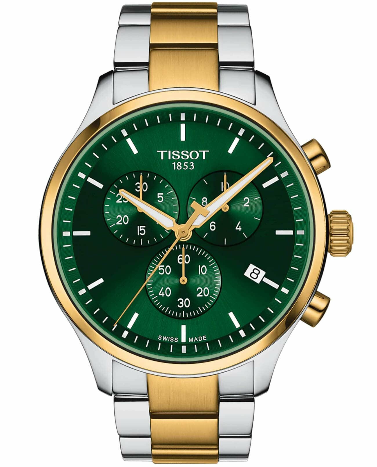 Наручные часы TISSOT, зеленый, золотой, серебряный — фото 1