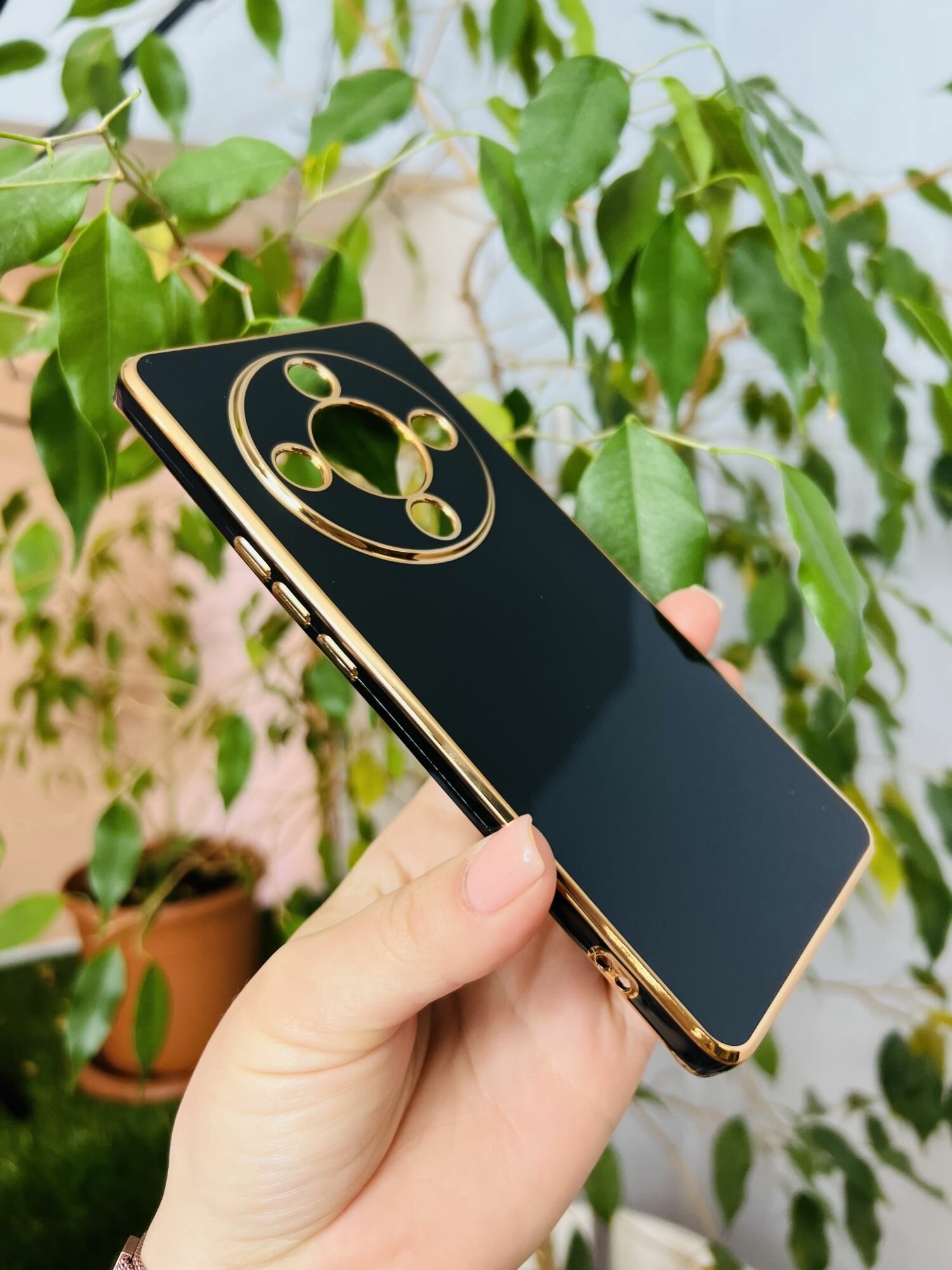 Чехол на Honor X9B / Хонор Х9Б силиконовый inli (Чёрный) — фото 1