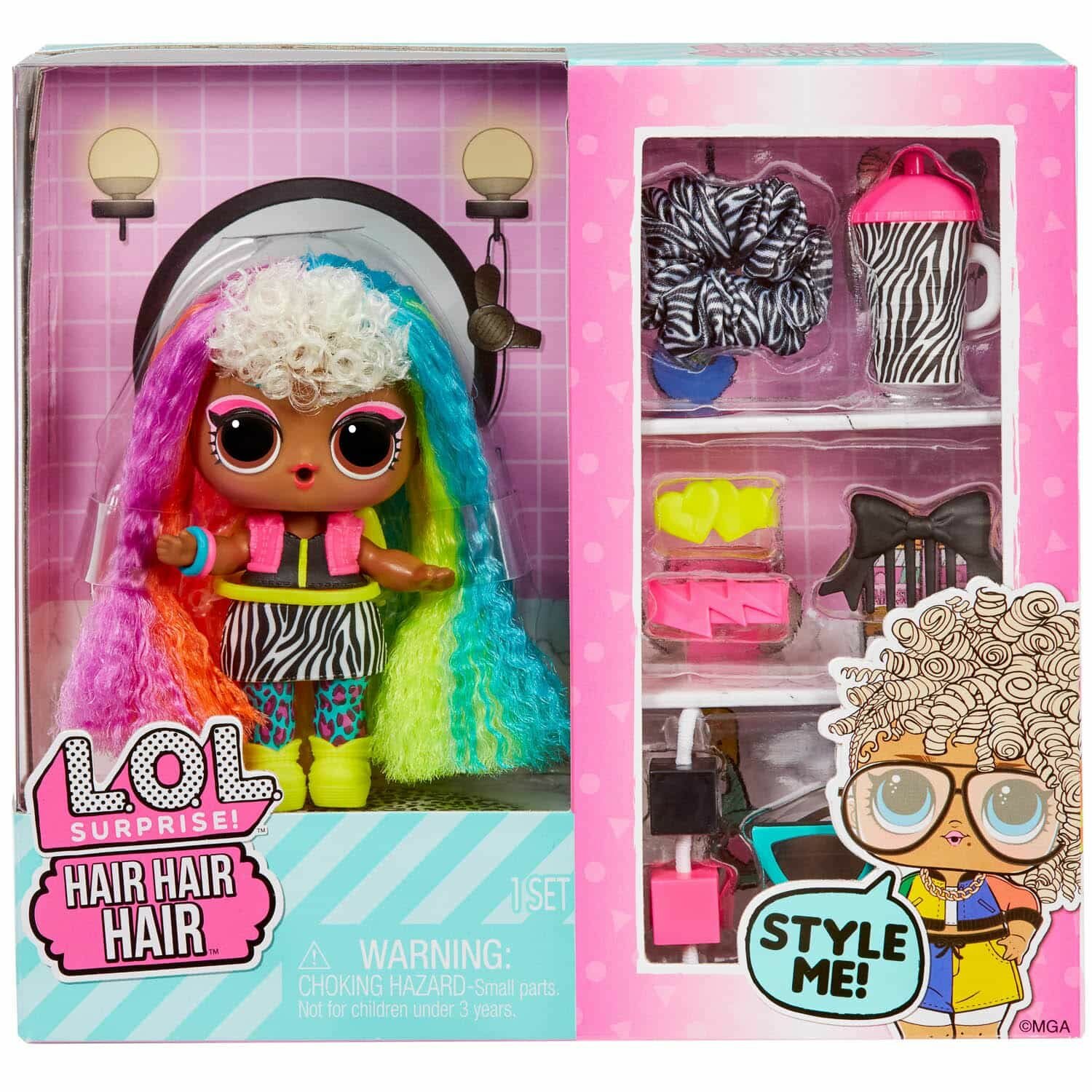 L.O.L. Surprise! Кукла LOL Hair Dolls Tots, ЛОЛ Сюрприз Хейр - Rainbow Color (Радужные волосы)