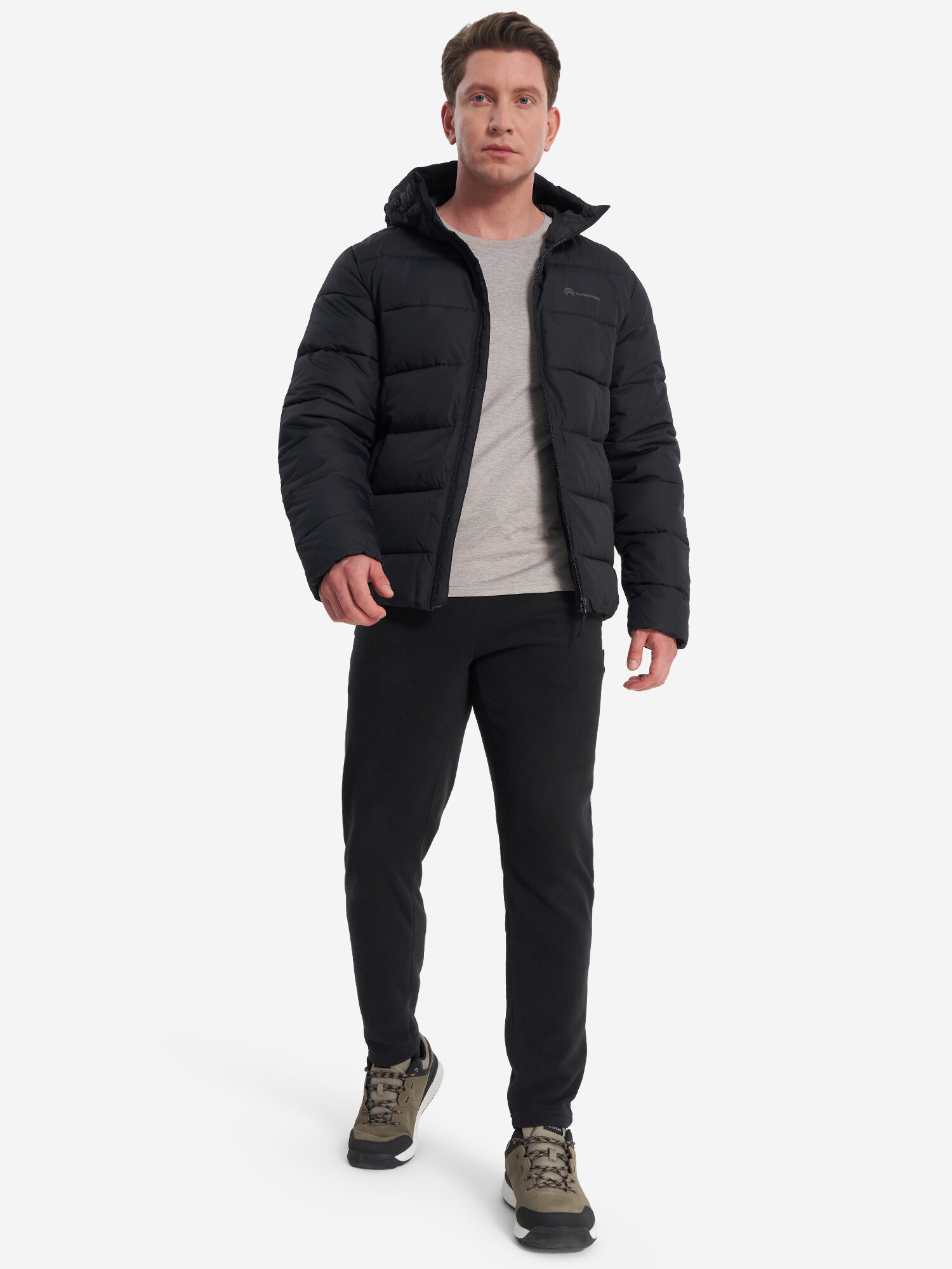 Пуховик OUTVENTURE, размер 48, черный — фото 1