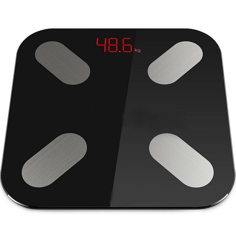 Умные напольные электронные весы Bluetooth для ежедневного контроля веса черные
