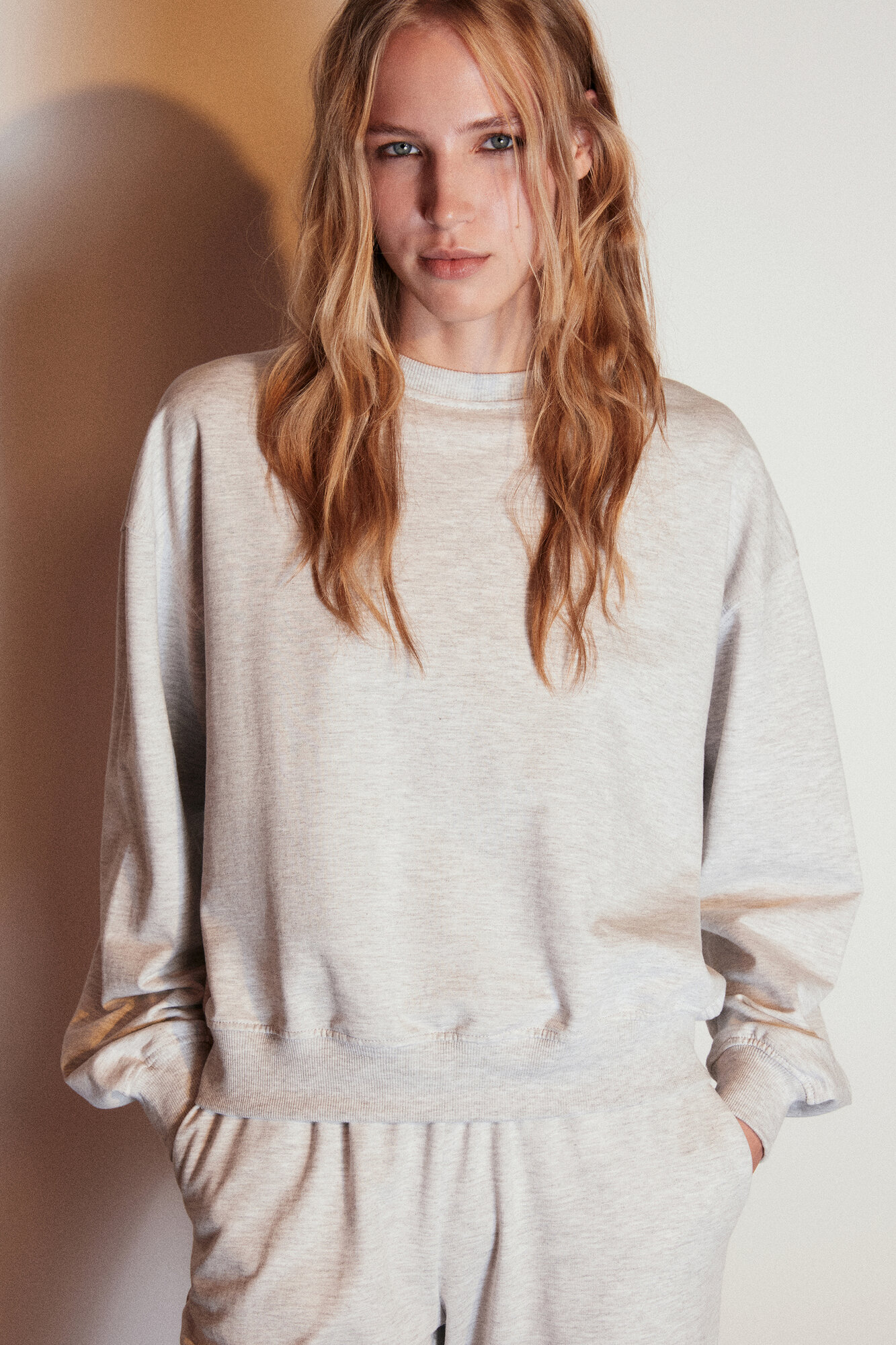 Свитшот Befree Woman Mix&Match размер XS  светло-серый меланж