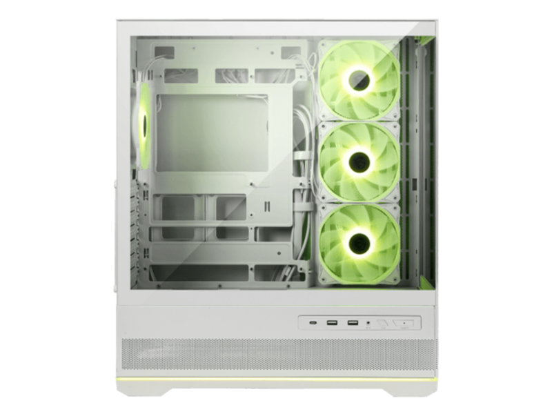 Корпус MAG Pano 110R PZ белый без бп ATX 6x120mm 4x140mm 2xUSB3.0 audio AirDuct bott PSU — фото 1