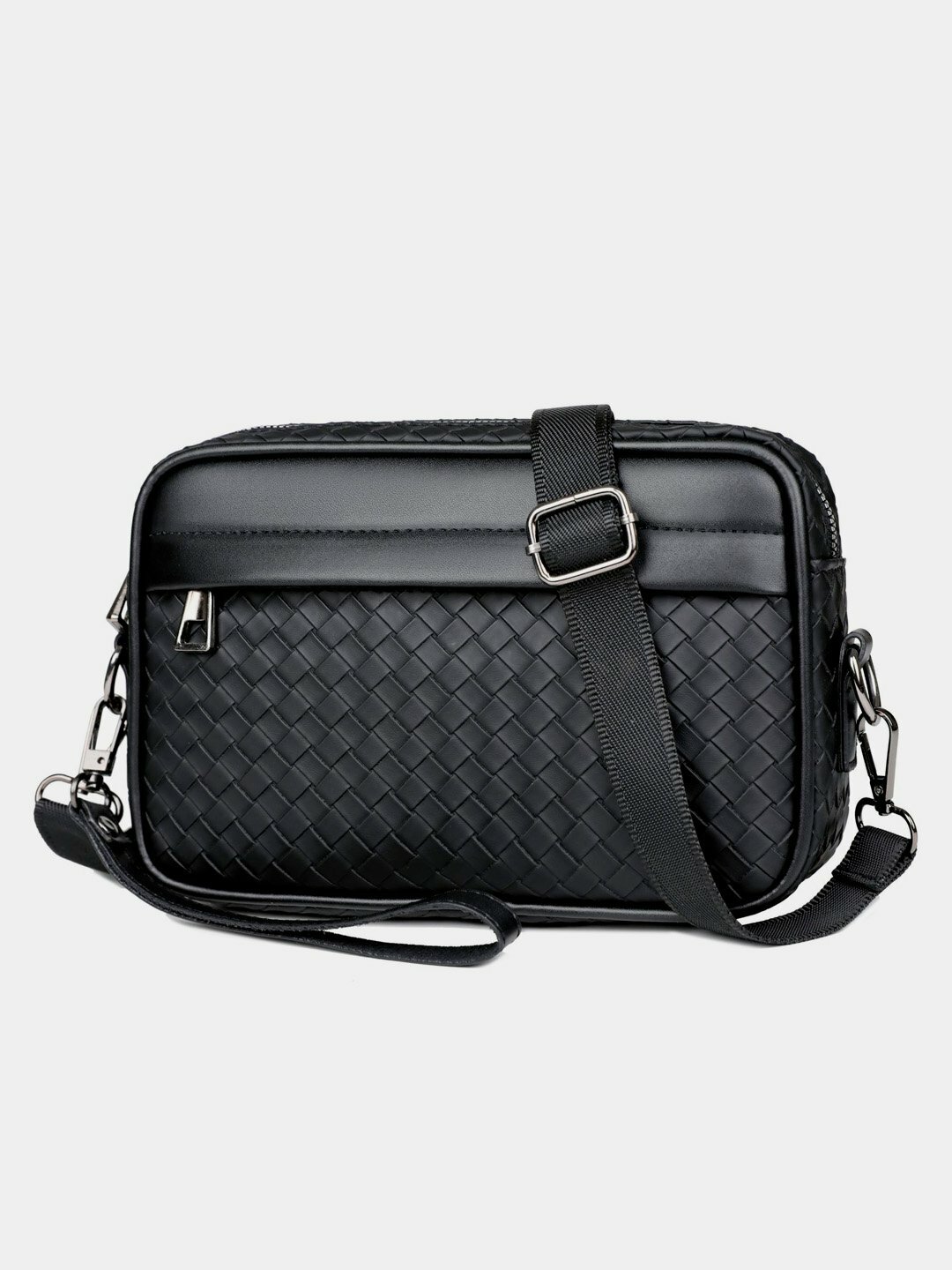 Сумка барсетка  Crossbody CT-MeshLeather, фактура гладкая, черный