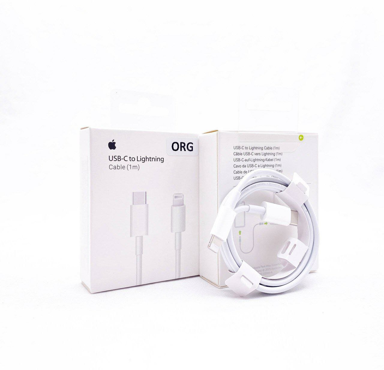 Кабель Phone 14 Org Box - Lightning, для быстрой зарядки, 1 м, белый