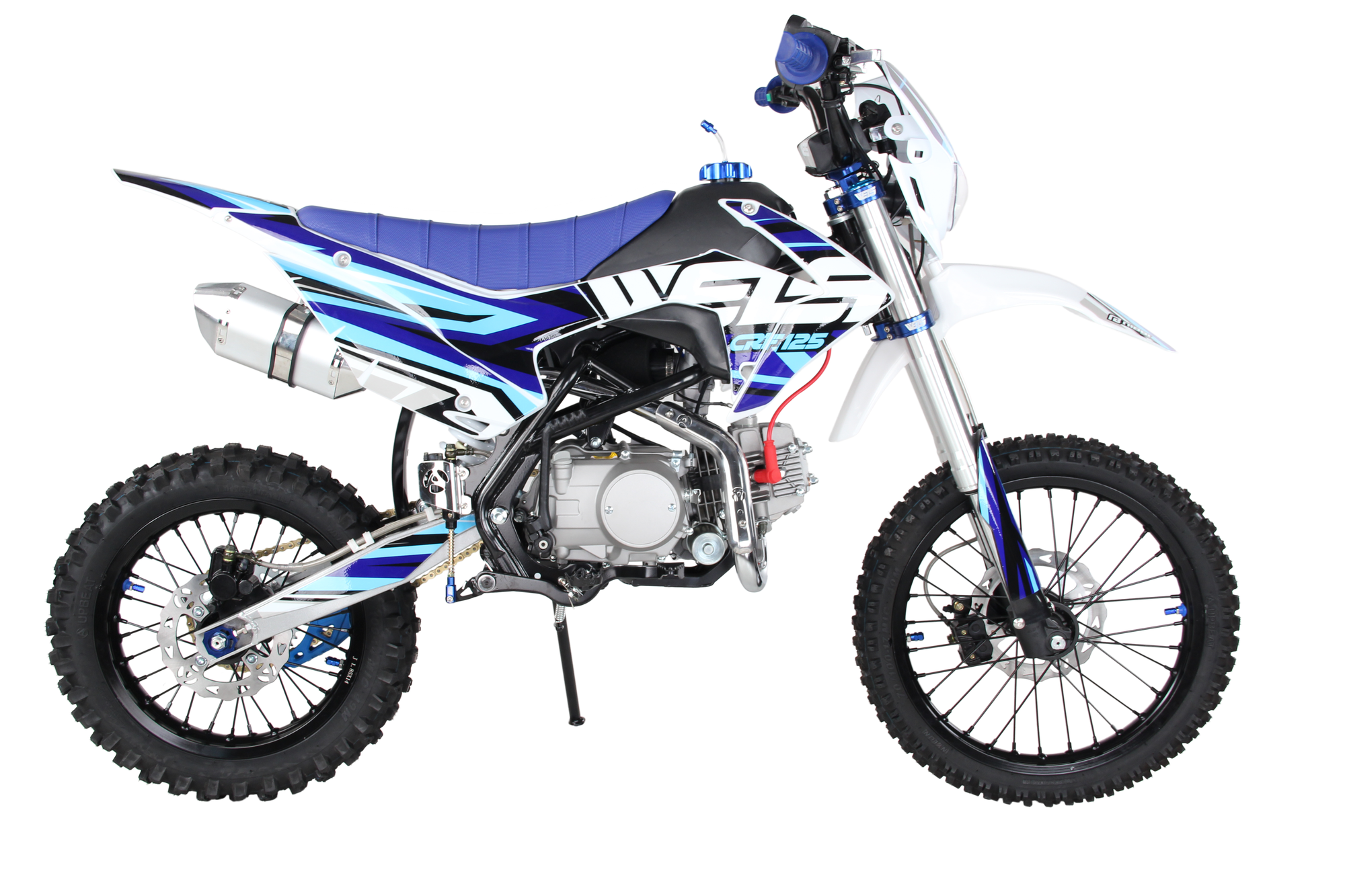 ПитБайк WELS CRF 125 см³, 11 л. с. 17/14, механика 4 ст, Синий