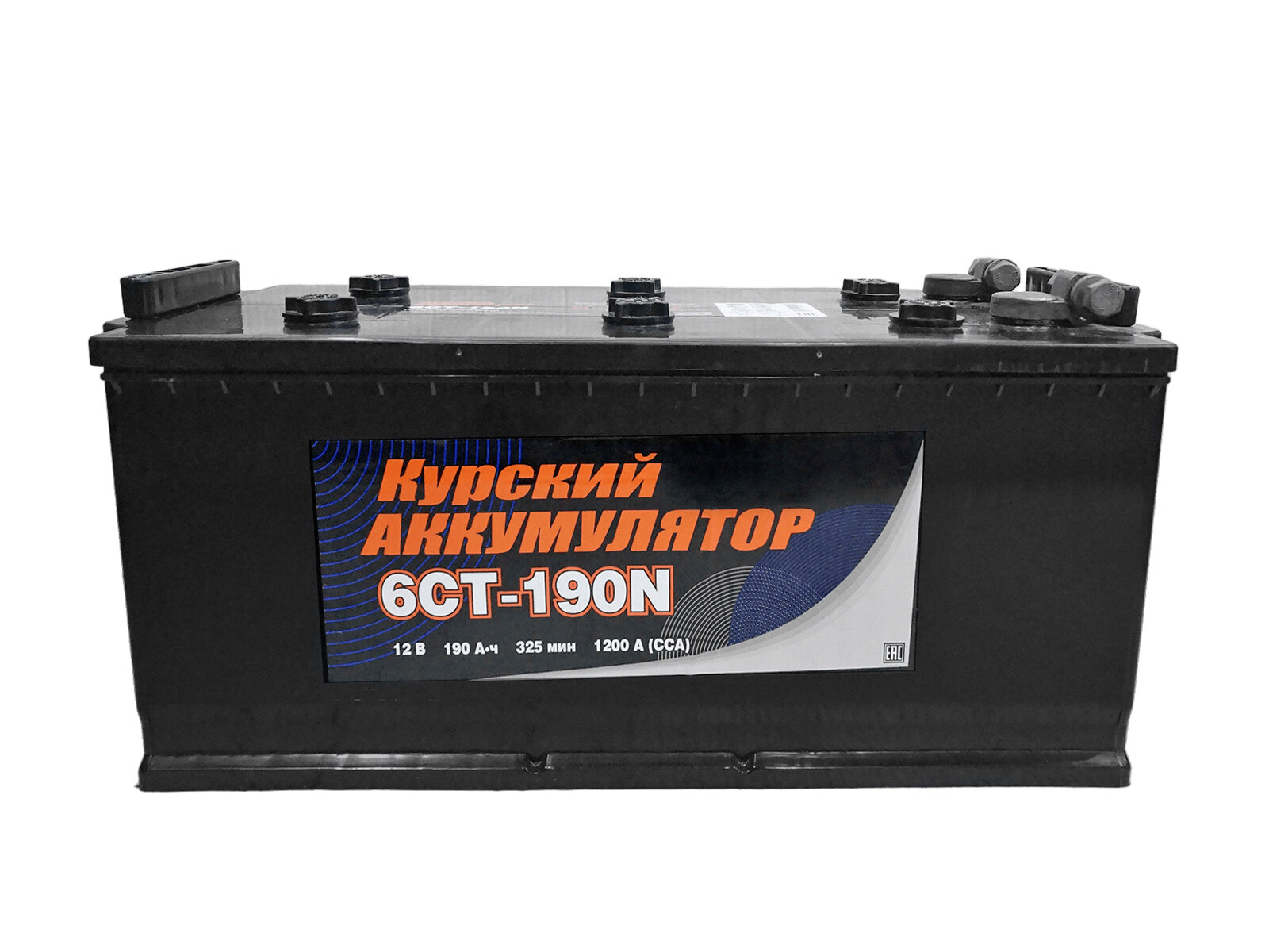 Аккумуляторная батарея курский 6СТ190 болт (+ справа)