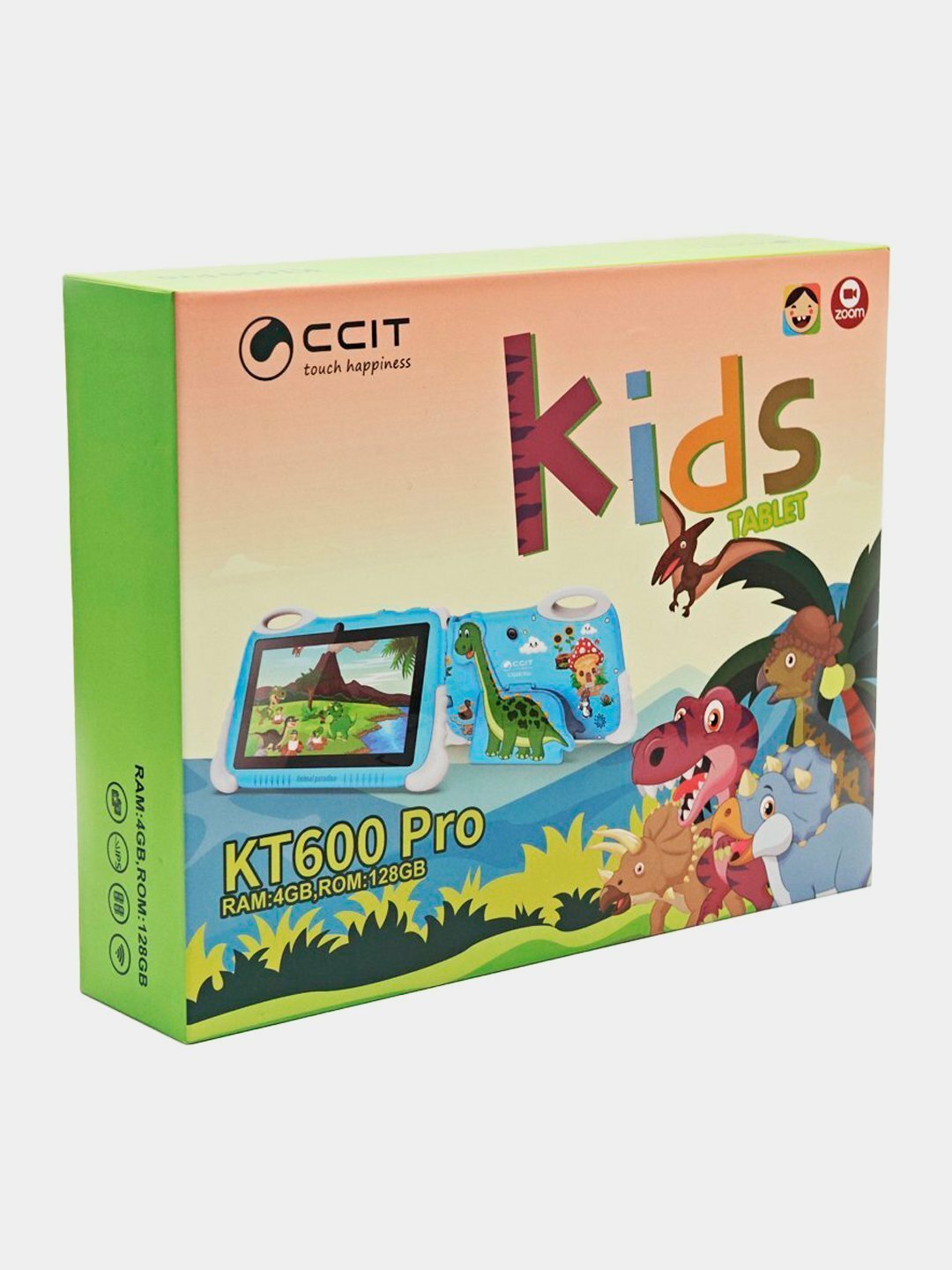Детский планшет CCIT Kids KT-600 PRO, 7-дюймовый дисплей, 4 Гб/128 Гб, Android 10