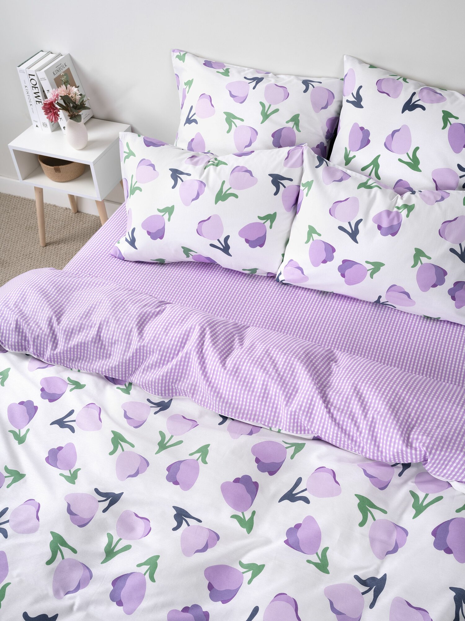 Постельное белье 2 х спальный комплект наволочки 70х70 Веселина Ландыши 100% хлопок ткань бязь