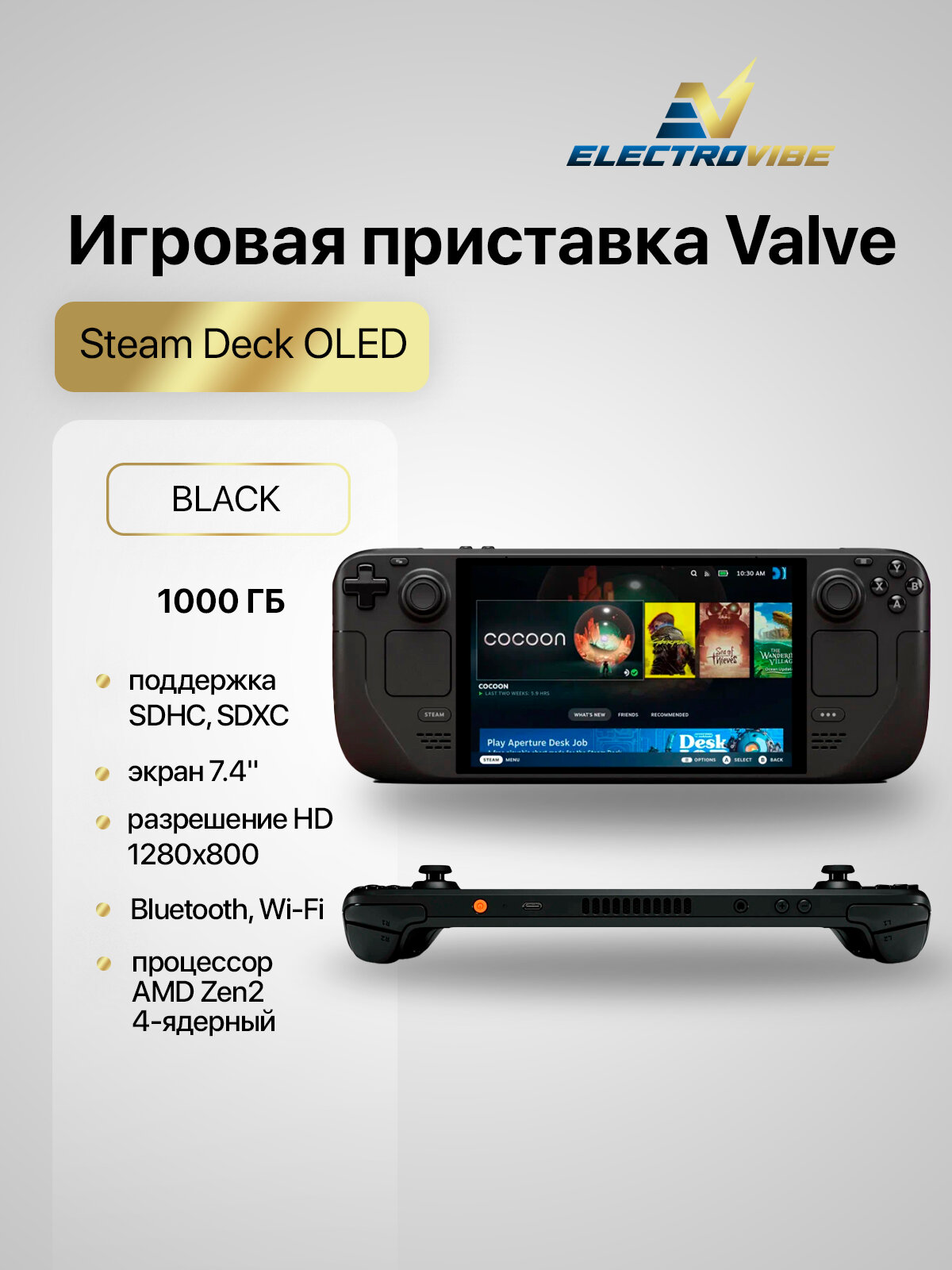 Valve Steam Deck - игровая приставка с OLED-экраном и поддержкой SteamOS 1TB