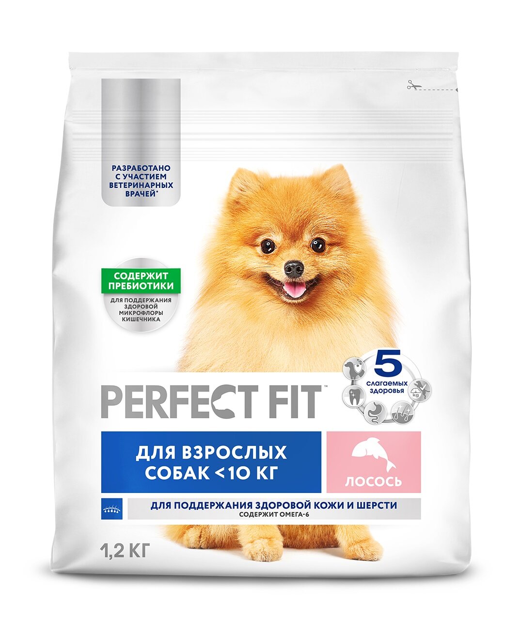 Корм сухой Perfect Fit лосось для взрослых собак средних и крупных пород (12 кг)