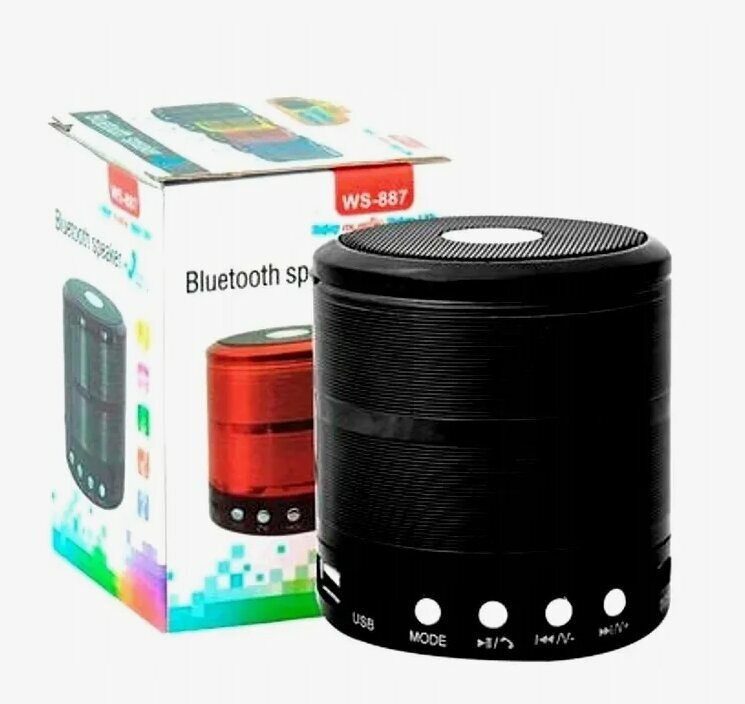 Колонка беспроводная Bluetooth мини USB Flash Micro SD FM рандомный цвет