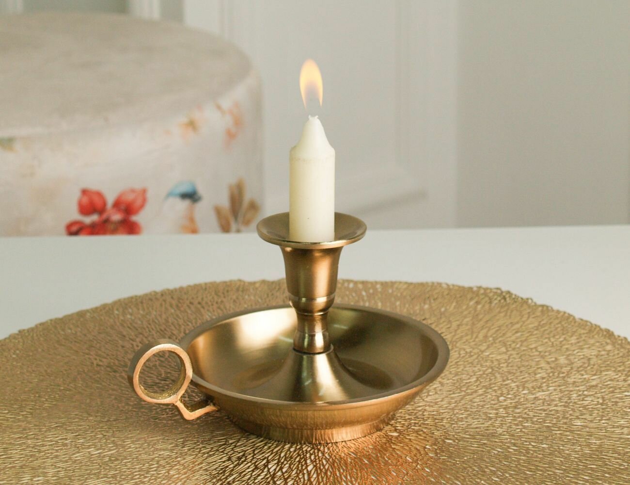 Подсвечник бикьере - Римская Коллекция, на 1 свечу, золотой, 6 см, Koopman International A98020450