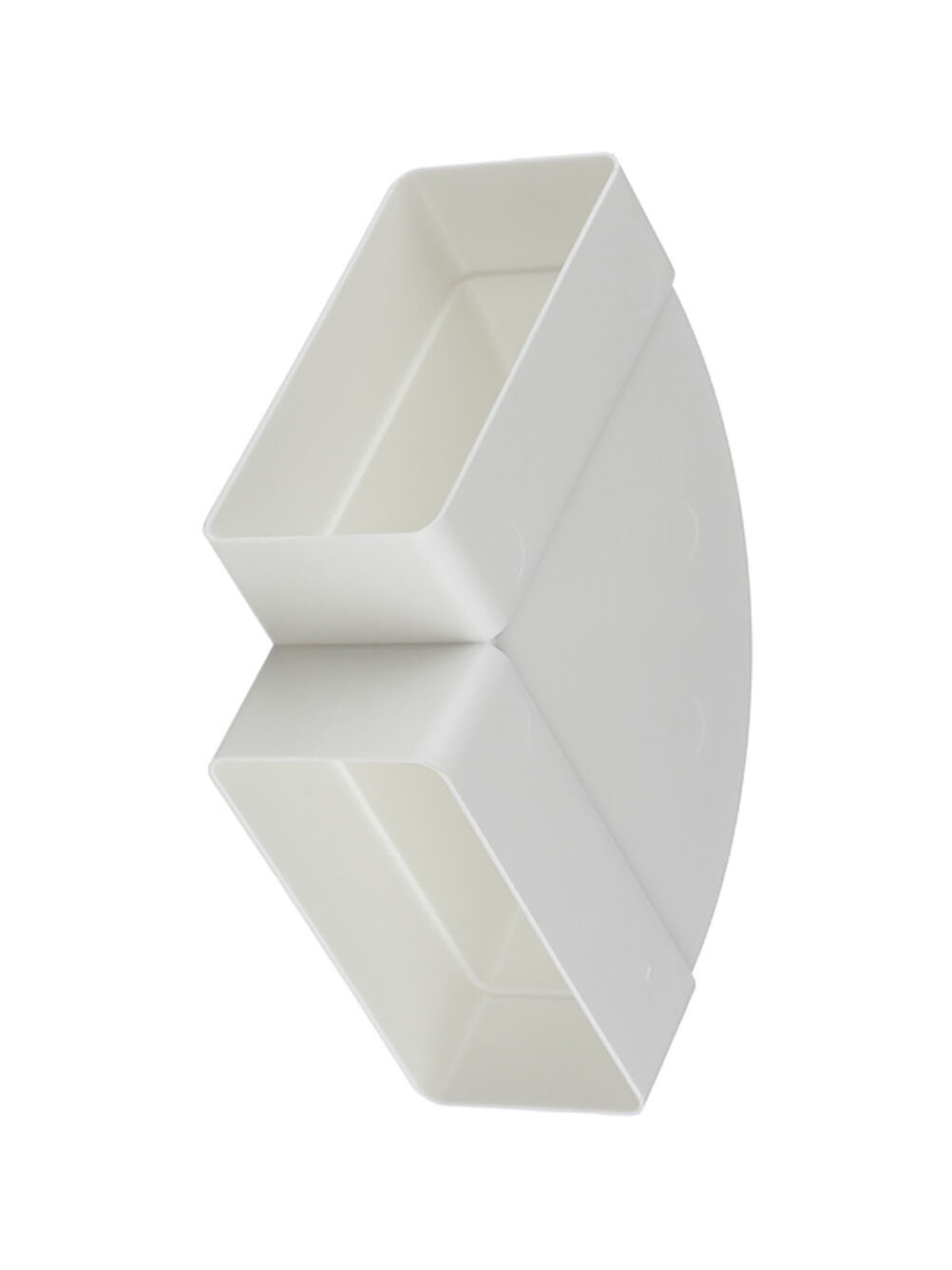 Колено горизонтальное пластиковое для плоских воздуховодов 55х110 мм 90 град