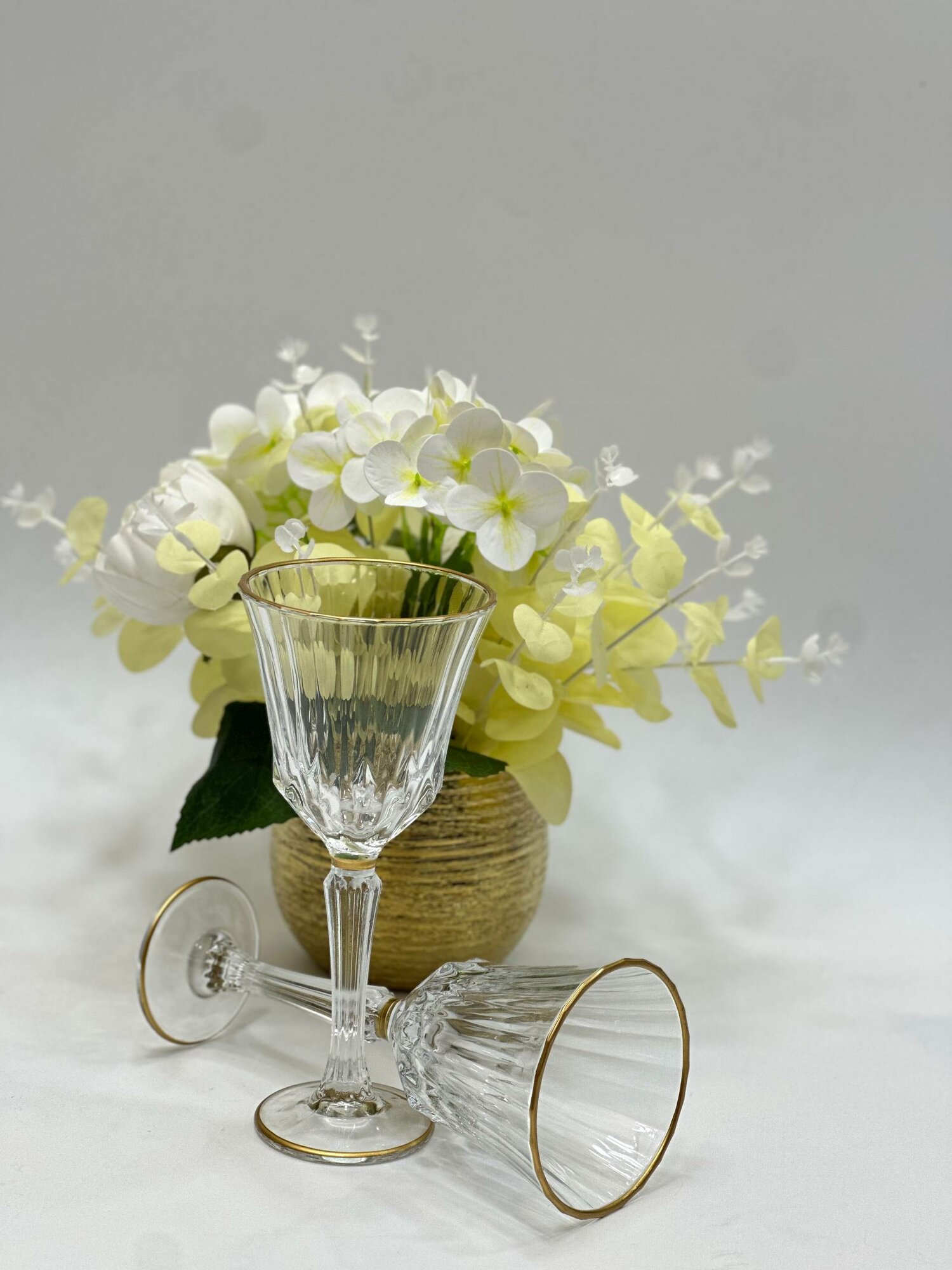 Набор фужеров из прозрачный стекла – 6 шт, для сока, воды и холодных напитков, элегантный дизайн