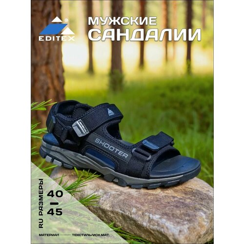 фото Сандалии editex, размер eur 42, черный