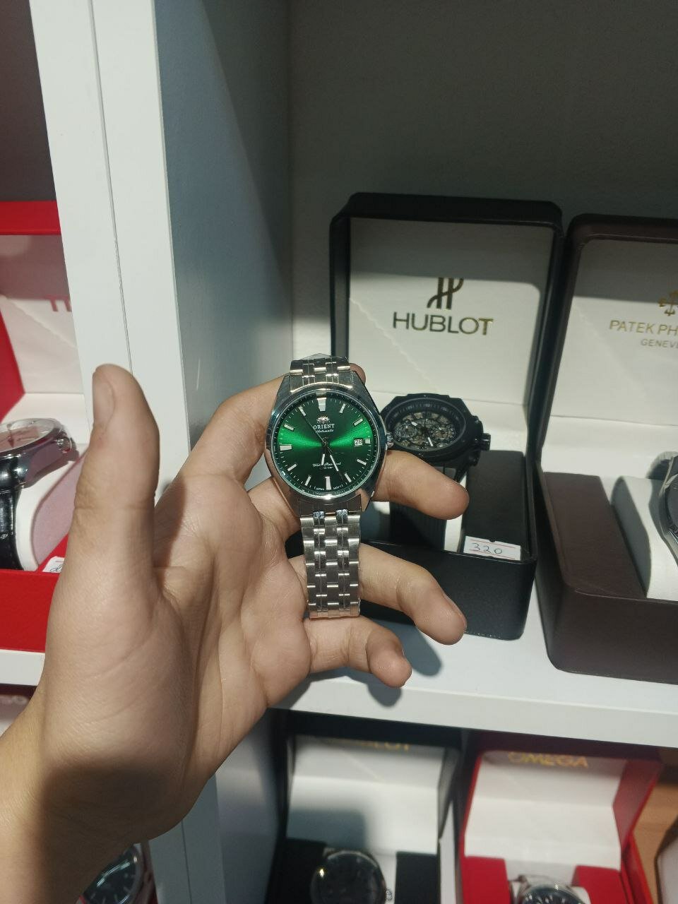 Наручные часы, зеленый, — фото 1