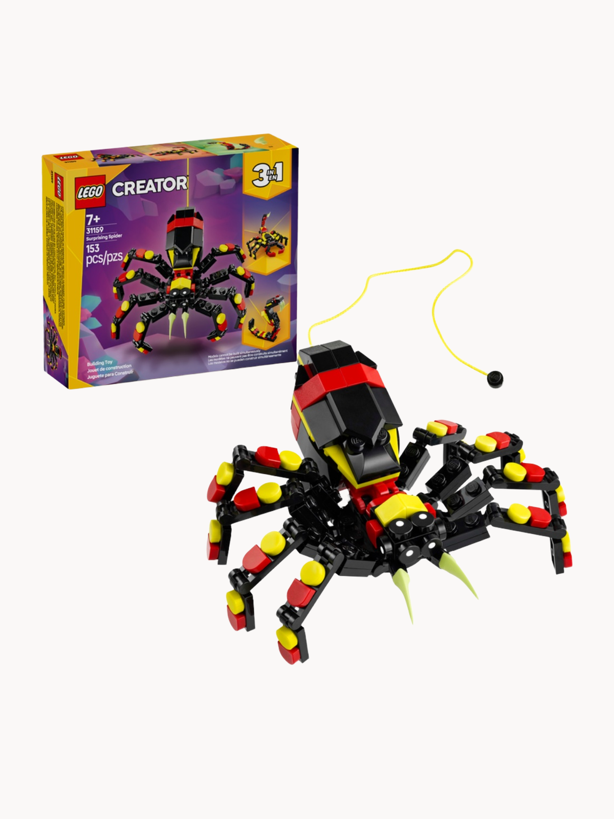 Конструктор Creator 31159 Неожиданный паук, 153 дет.