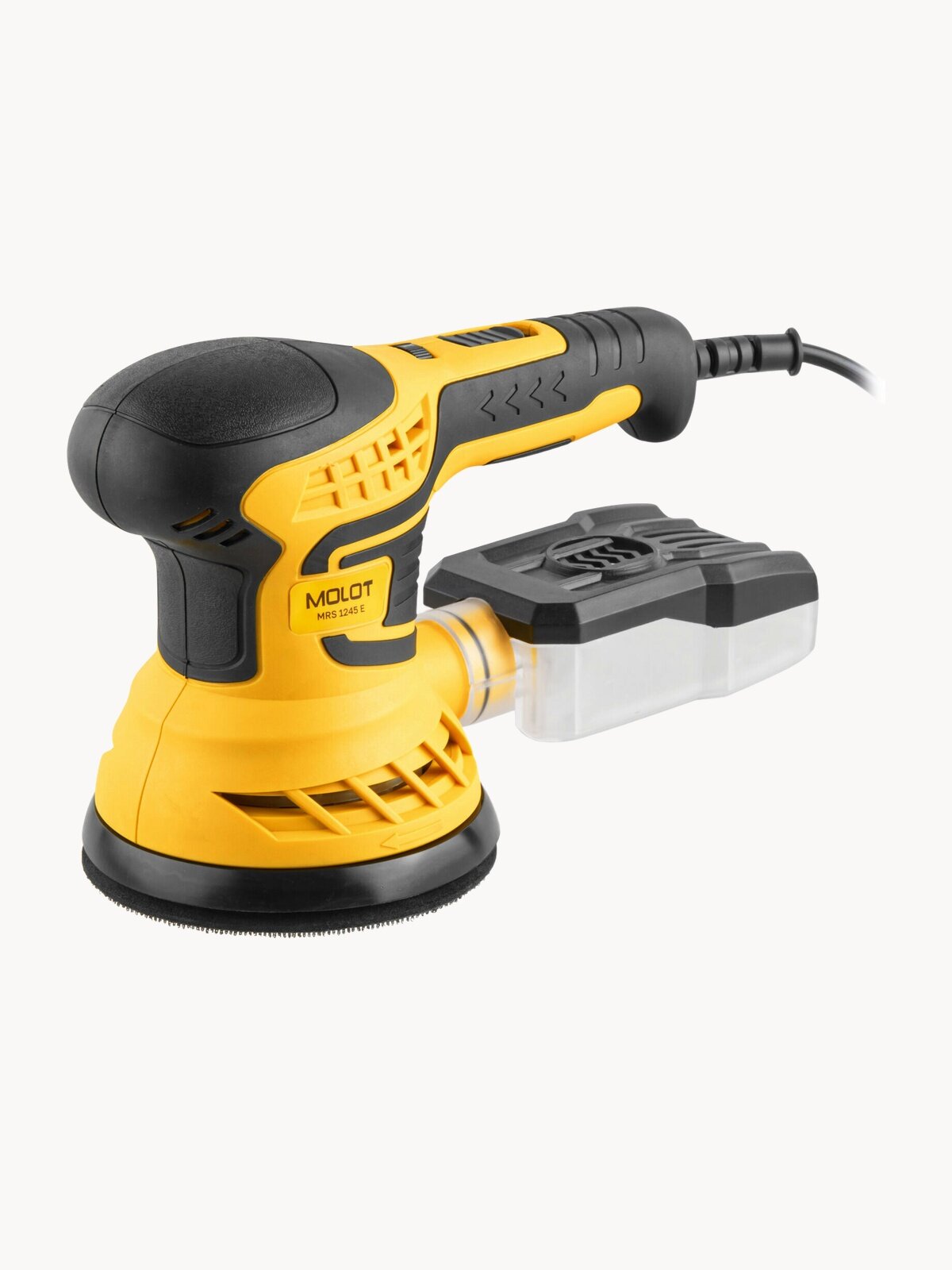 Шлифмашина эксцентриковая MOLOT MRS 1245 E, 380 Вт, с регулировкой оборотов, пылесборник