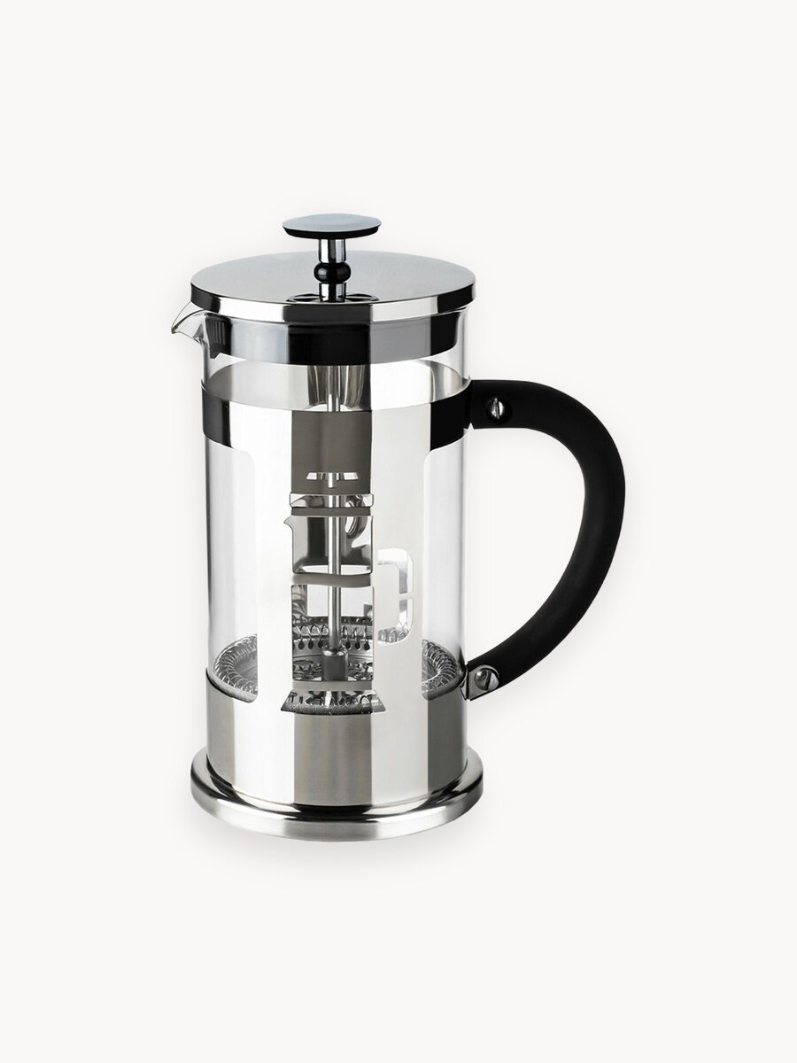Френч-пресс Italco "Model S", нержавеющая сталь, стекло, 1 л