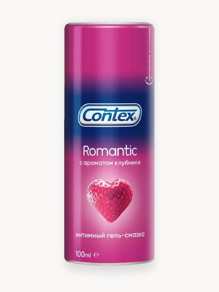 Гель-смазка Contex "Romantic", водная основа, аромат клубники 100 мл