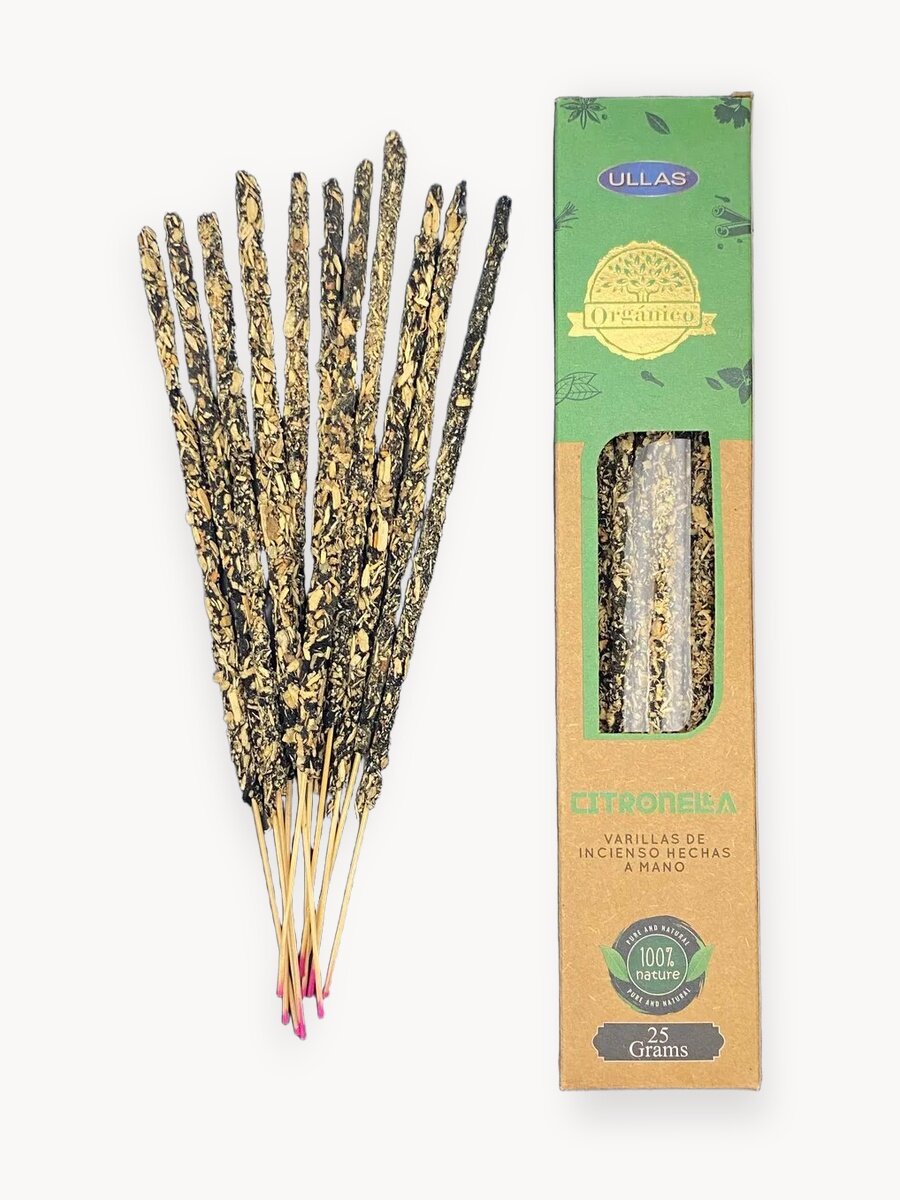 Благовония Цитронелла Citronella Premium, индийские органические, 25г