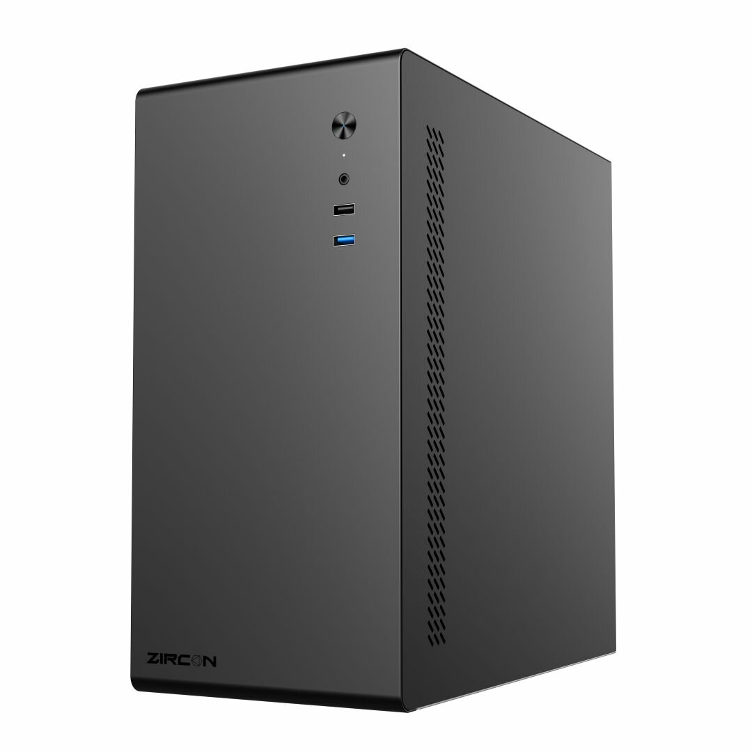 Корпус Zircon Mozart BK без БП (Черный Midi-Tower Micro-ATX Mini-ITX CPU 140мм VGA 300мм Закаленное стекло 1*USB3.0, 1*USB2.0, 1*92мм) — фото 1