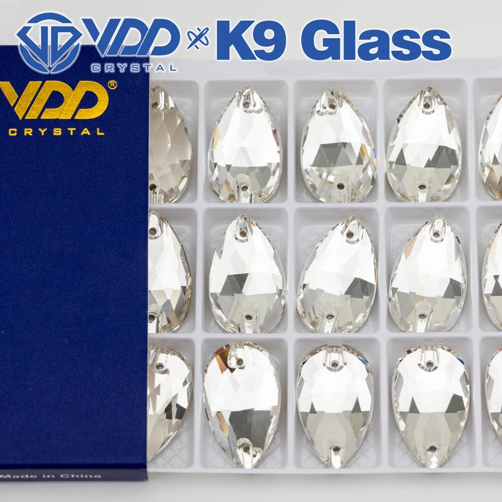 Стразы VDD S101 Кристалл Груша Стекло Crystal 11x18mm - 72Pcs