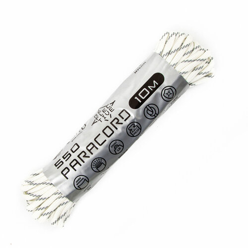 Паракорд 550 CORD nylon 10м RUS световозвращающий (white)